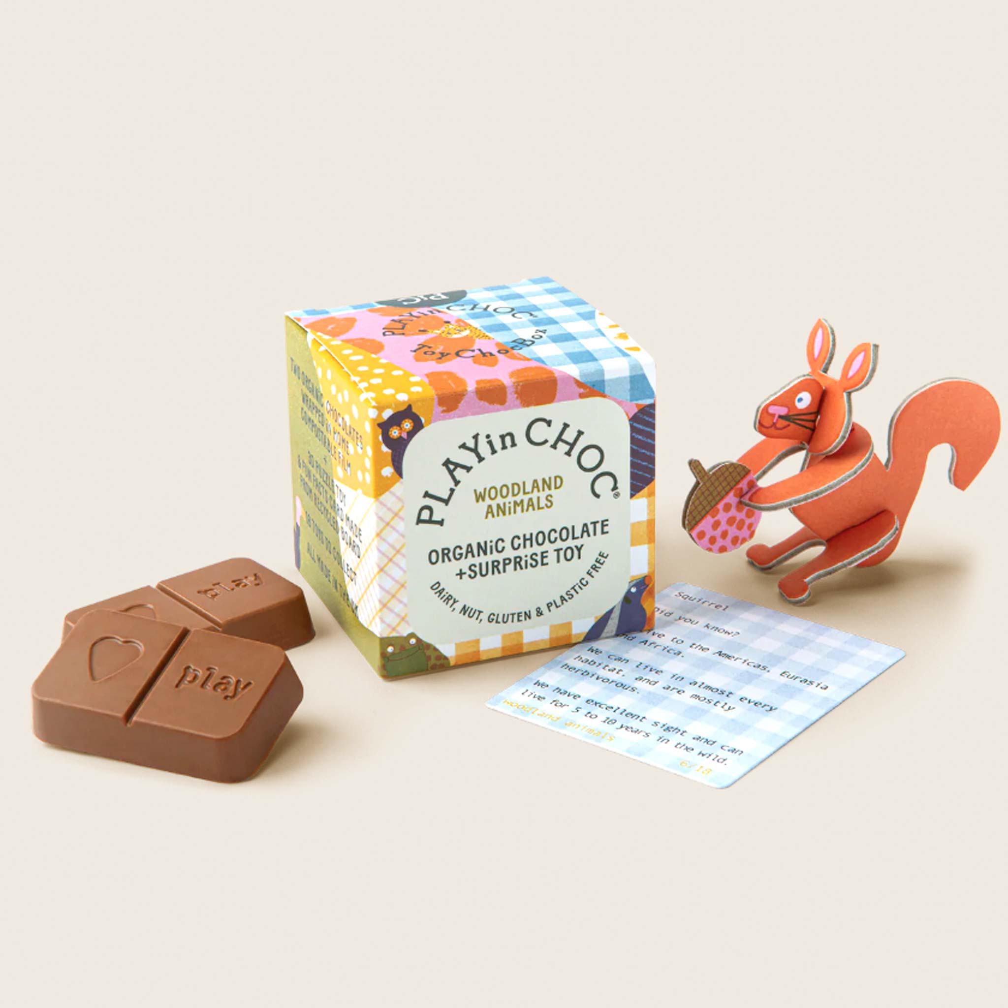 built-paper-craft-squirrel-unwrapped-chocolates-on-display
