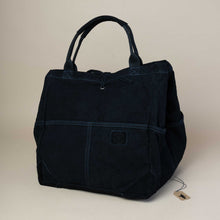 Load image into Gallery viewer, large-black-tote-bag-with-pockets-and-handles