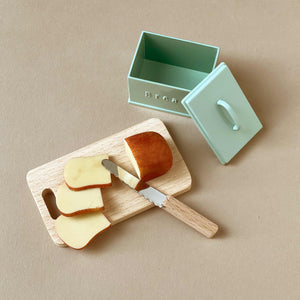Pretend Play Accessories | Bread Box with Cutting Board & Knife - Dolls & Doll Accessories - pucciManuli
