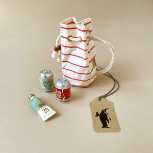 Pretend Play Accessories | Mini Beach Bag with Essentials - Dolls & Doll Accessories - pucciManuli