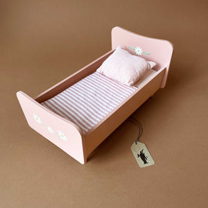 Pretend Play Furniture | Mini Wooden Bed - Rose - Dolls & Doll Accessories - pucciManuli