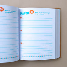 Load image into Gallery viewer, q-and-a-a-day-for-kids-a-3-year-journal-inside-page-of-march-31