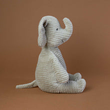 Load image into Gallery viewer, side-view-of-grey-sitting-elephant-so-you-can-see-his-tail