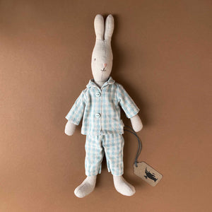 rabbit-doll-in-blue-checked-pajam-set-size-2