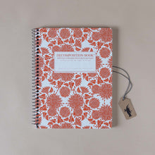 Load image into Gallery viewer, orange-illustrated-sunflowers-spiral-notebook