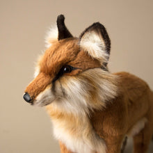 Load image into Gallery viewer, face-details-of-realistic-red-fox-standing-stuffed-animal