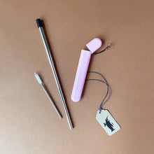 Load image into Gallery viewer, reusable-metal-straw-in-pink-plant-based-case