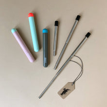 Load image into Gallery viewer, metal-extendable-straw-with-colorful-cases