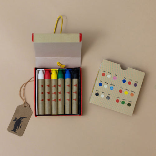 Buttery Soft Rice Wax Art Crayons | 6 Colors
