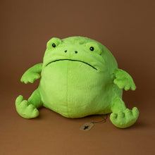 Load image into Gallery viewer, big-round-green-frog-with-black-eyes