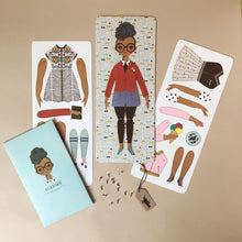 Load image into Gallery viewer, rosemarie-paper-doll-punch-out-outfits-and-brass-fasteners