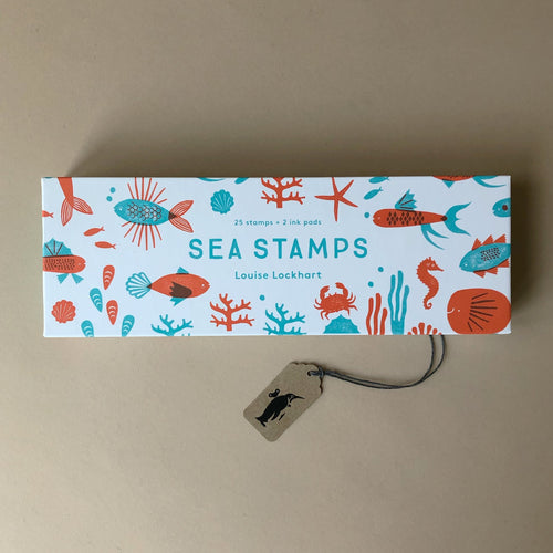 front-packaging-of-sea-stamps-red-and-blue-fish