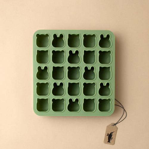 green-silicone-tray-with-cat-bear-and-rabbit-shaped-molds