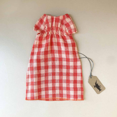 coral-gingham-dress-for-size-3-bunny-rabbit-dolls