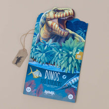Load image into Gallery viewer, sticker-activity-book-dinos-cover-with-a-t-rex-prehistoric-fish-plants