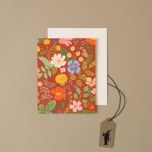 floral-strawberry-fields-on-red-background-greeting-card-with-white-envelope