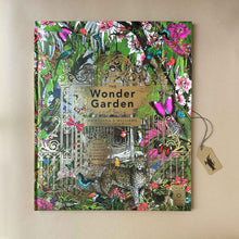 Load image into Gallery viewer, the-wonder-garden-book-vibrant-cover-with-victorian-gold-foil-gate-and-floral-fuana-and-butterfly-illustrations
