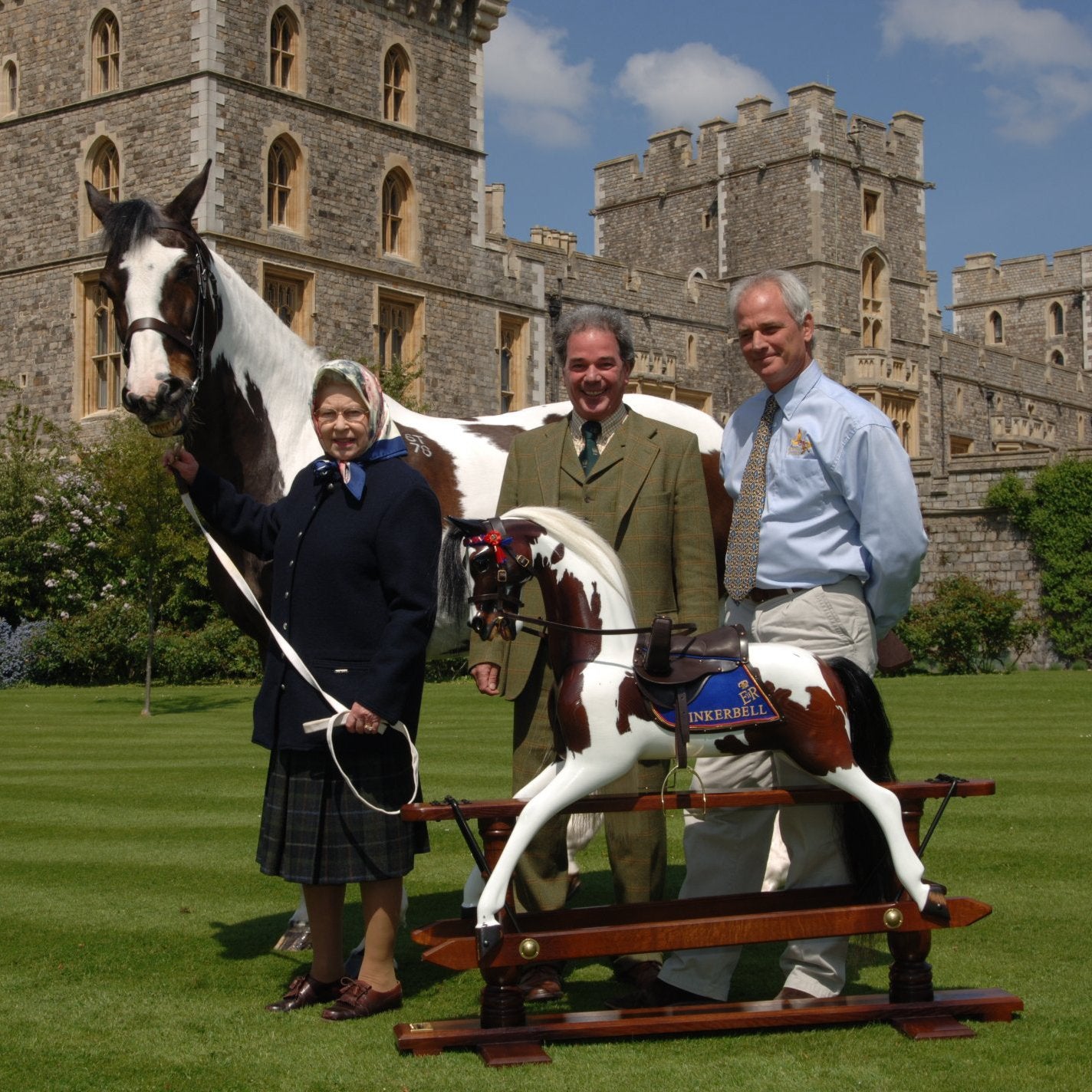 tingerbell-rocking-horse-shown-with-real-horse-and-three-people