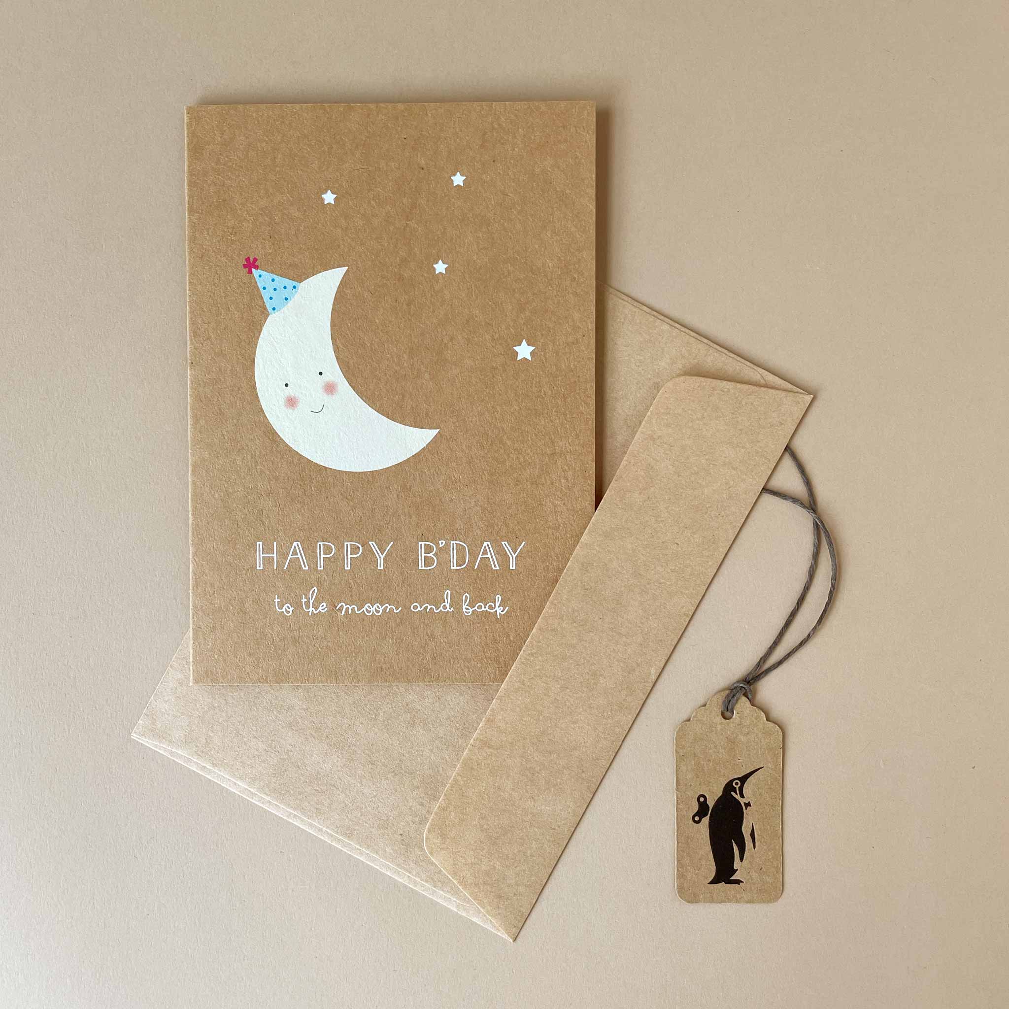 To the Moon & Back Birthday Greeting Card - Greeting Cards - pucciManuli