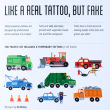 Load image into Gallery viewer, traffic-temporary-tattoo-patterns-and-instructions