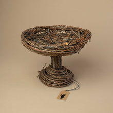 Load image into Gallery viewer, round-pedestal-made-from-small-brown-twigs