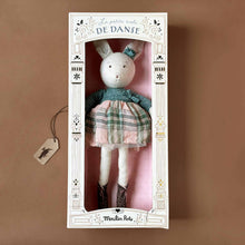Load image into Gallery viewer, Victorine the Rabbit | Pink Plaid Skirt Outfit in La Petite Ecole de Danse box