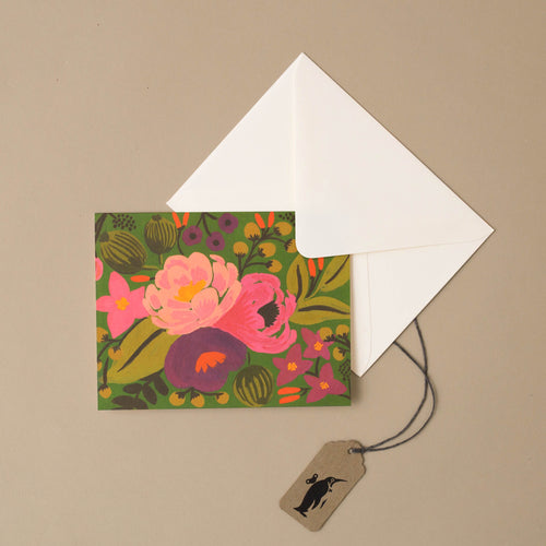 vintage-blossom-illustration-on-green-background-with-white-envelope