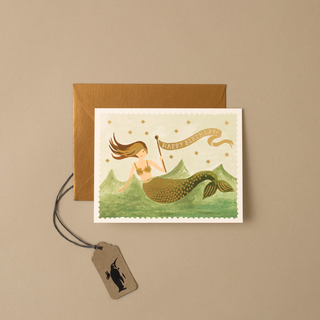 vintage-mermaid-illustration-holding-happy-birthday-banner-and-gold-envelope