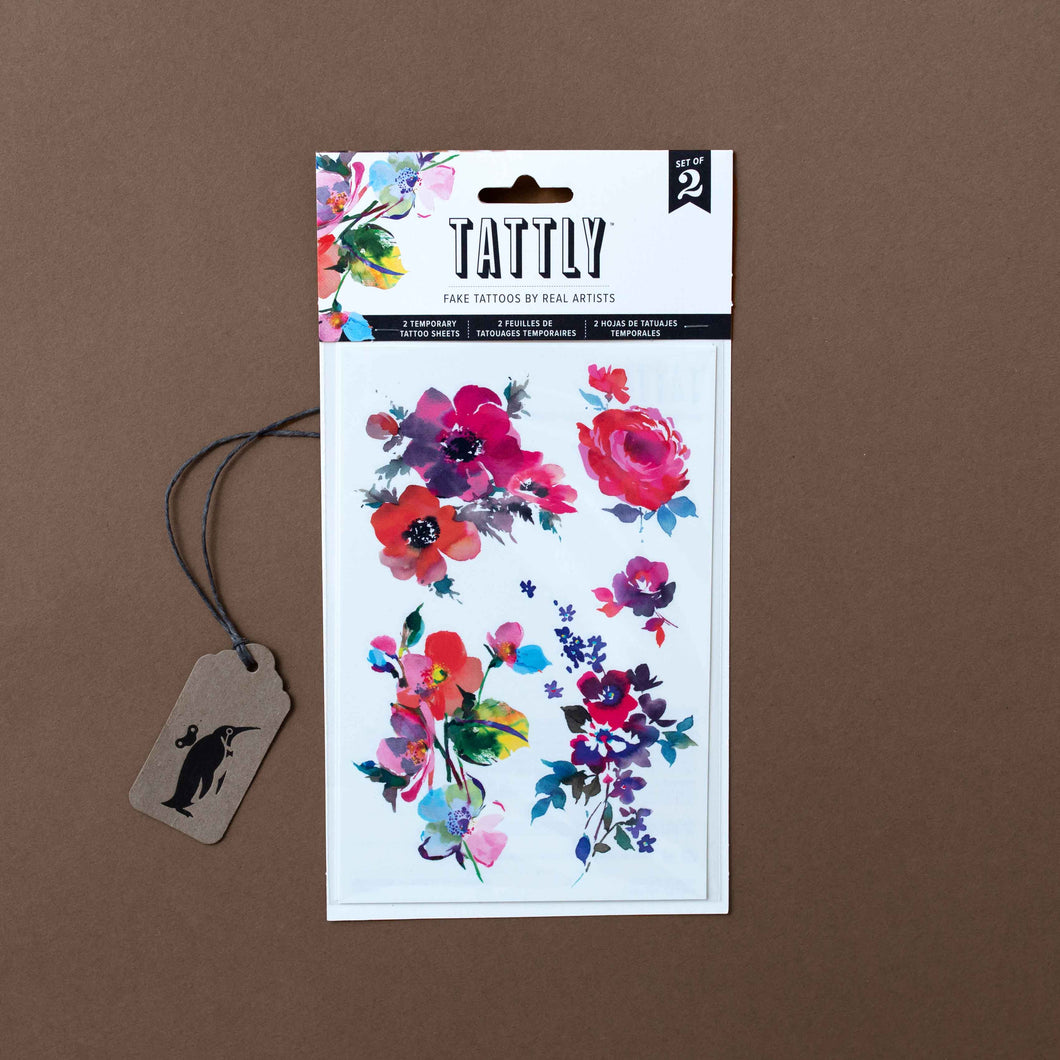 illustrated-watercolor-style-florals-temporary-tattoo-sheet