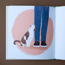 Load image into Gallery viewer, interior-page-illustration-with-cat-nudging-owners-leg