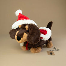Load image into Gallery viewer,    winter-warmer-otto-sausage-dog-stuffed-animal