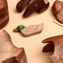 Load image into Gallery viewer, wooden-duck-withing-scattered-pieces