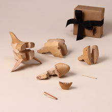 Load image into Gallery viewer, Wooden 3-D Shark Puzzle Maple - Puzzles - pucciManuldeconstructed-pieces