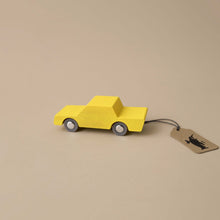 Load image into Gallery viewer, yellow-wooden-back-forth-car