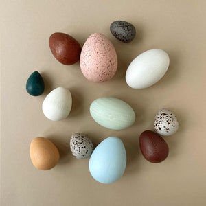 Wooden Bird Eggs in a Box - Pretend Play - pucciManuli