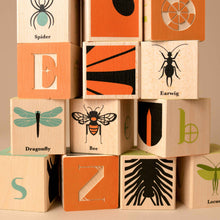 Load image into Gallery viewer, bugs-wooden-block-set-shown-stacked