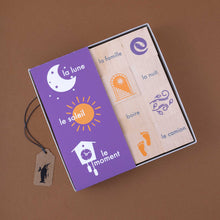 Load image into Gallery viewer, french-vocabulary-wooden-chip-set-with-illustrations