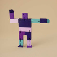 Load image into Gallery viewer, purple-toned-cubebot-in-standing-position