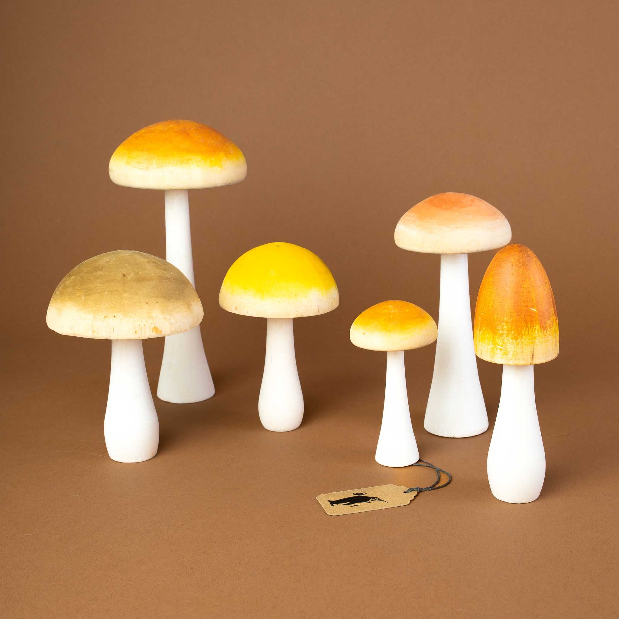 Wooden Mushroom Collection | Set of 6