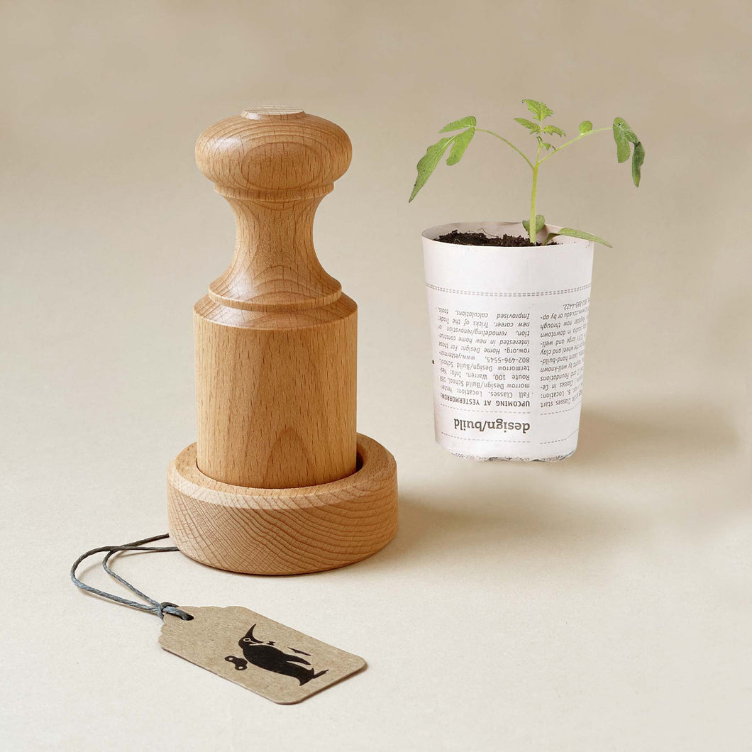 Wooden Paper Pot Press - Outdoor - pucciManuli
