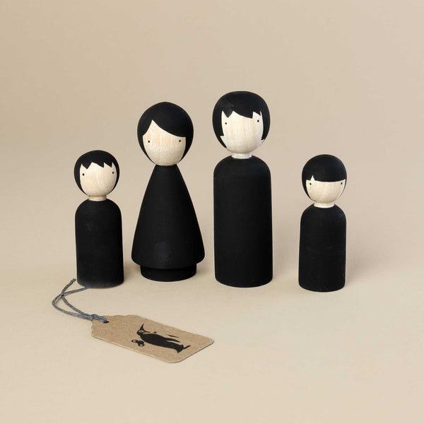 Golli Peg Doll Set ビンテージアーティスト人形3体セット Wooden Peg Doll Set | The Chalk People