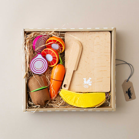 Wooden Play Food Set | Fruits & Légumes to Cut - Pretend Play - pucciManuli