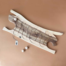 Load image into Gallery viewer, wooden-river-cooperative-game-in-two-tone-wood-with-three-wooden-balls