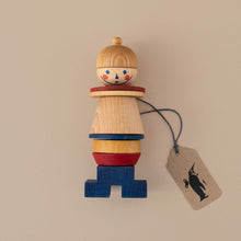 Load image into Gallery viewer, wooden-stackable-figurine-with-blue-yellow-and-red-parts