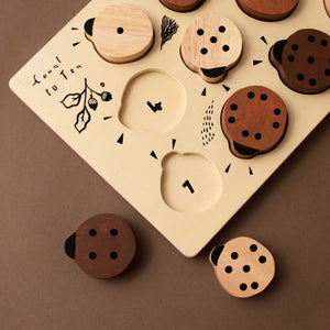 Wooden Tray Puzzle Count-to-10 | Ladybugs - Puzzles - pucciManuli