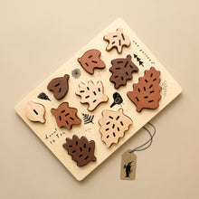 Load image into Gallery viewer, Wooden Tray Puzzle Count-to -10 | Leaves - Puzzles - pucciManuli