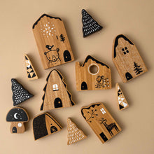 Load image into Gallery viewer, Woodland Village Wooden Block Set - Baby (Toys) - pucciManuli