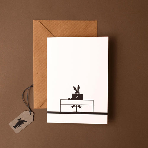 Working Rabbit Greeting Card - Greeting Cards - pucciManuli
