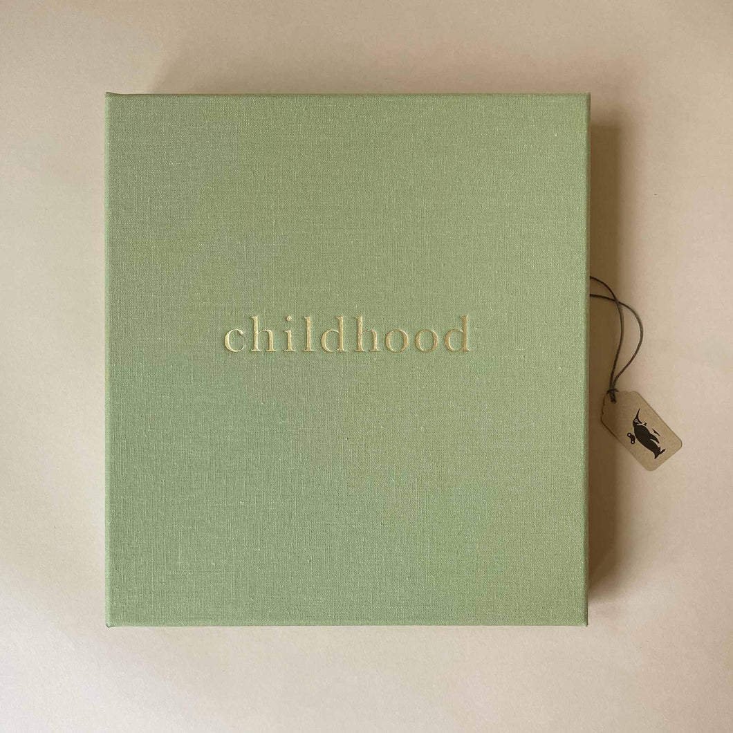childhood-journal-with-sage-green-fabric-hardcover