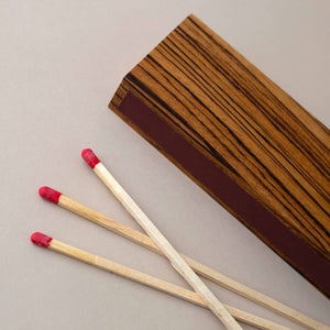 Zebrawood Matchbox with Refill | Large - Home Accessories - pucciManuli